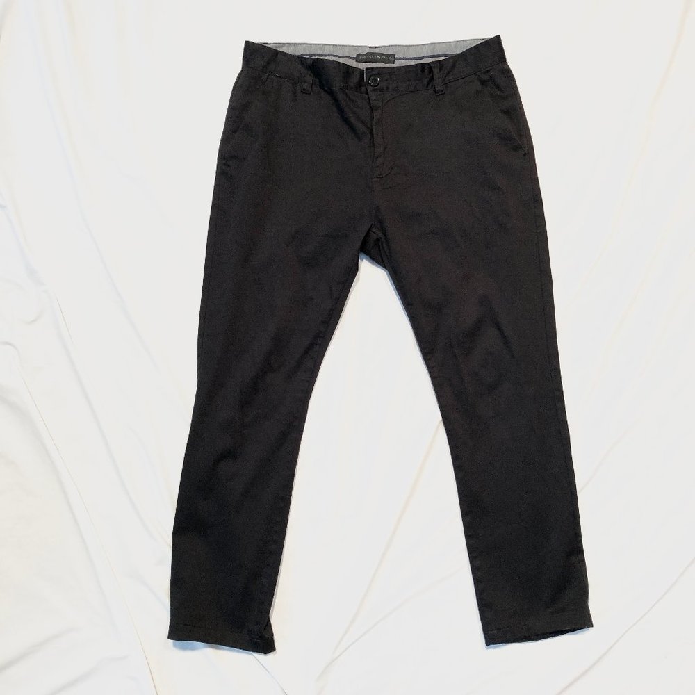 Renuar Black Chinos Pants Waist 34" Inseam 27"